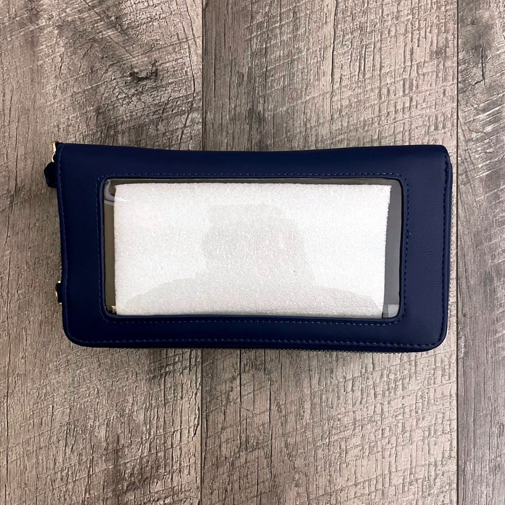 Navy Blue Touchscreen Crossbody Wallet Phone Purse‎ with Detachable Strap